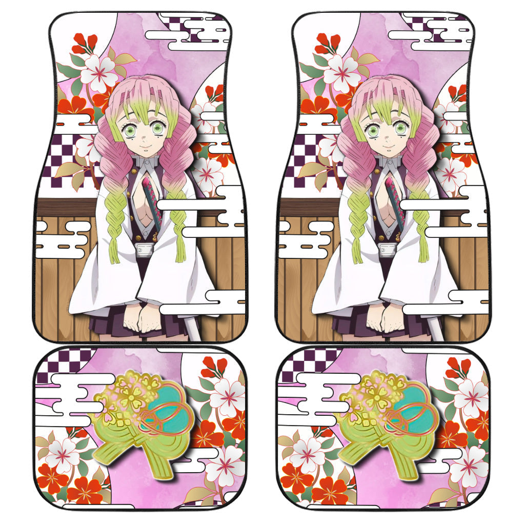 Mitsuri Kanroji Car Floor Mats Custom Demon Slayer Anime Car Accessories