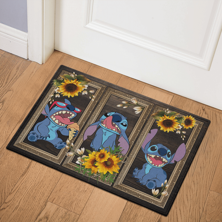 Stitch Sunflower Door Mats Home Decor