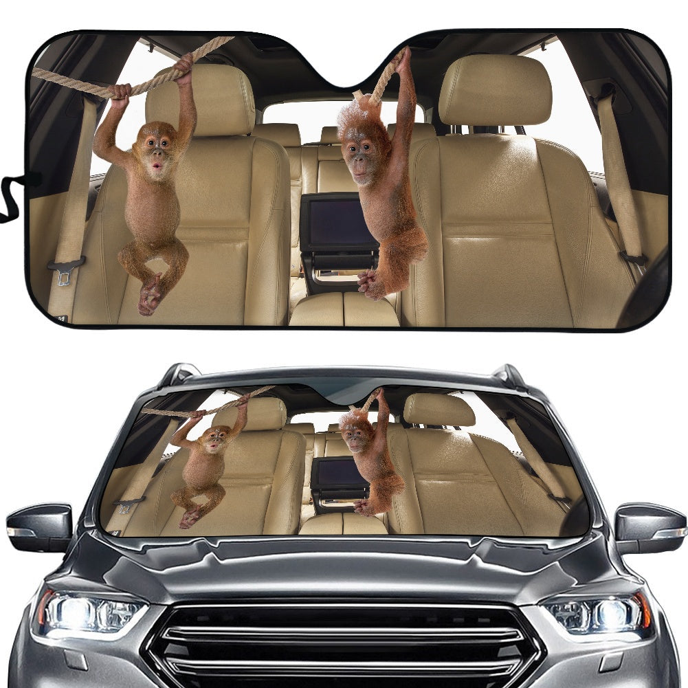 Funny Monkeys Car Auto Sunshades