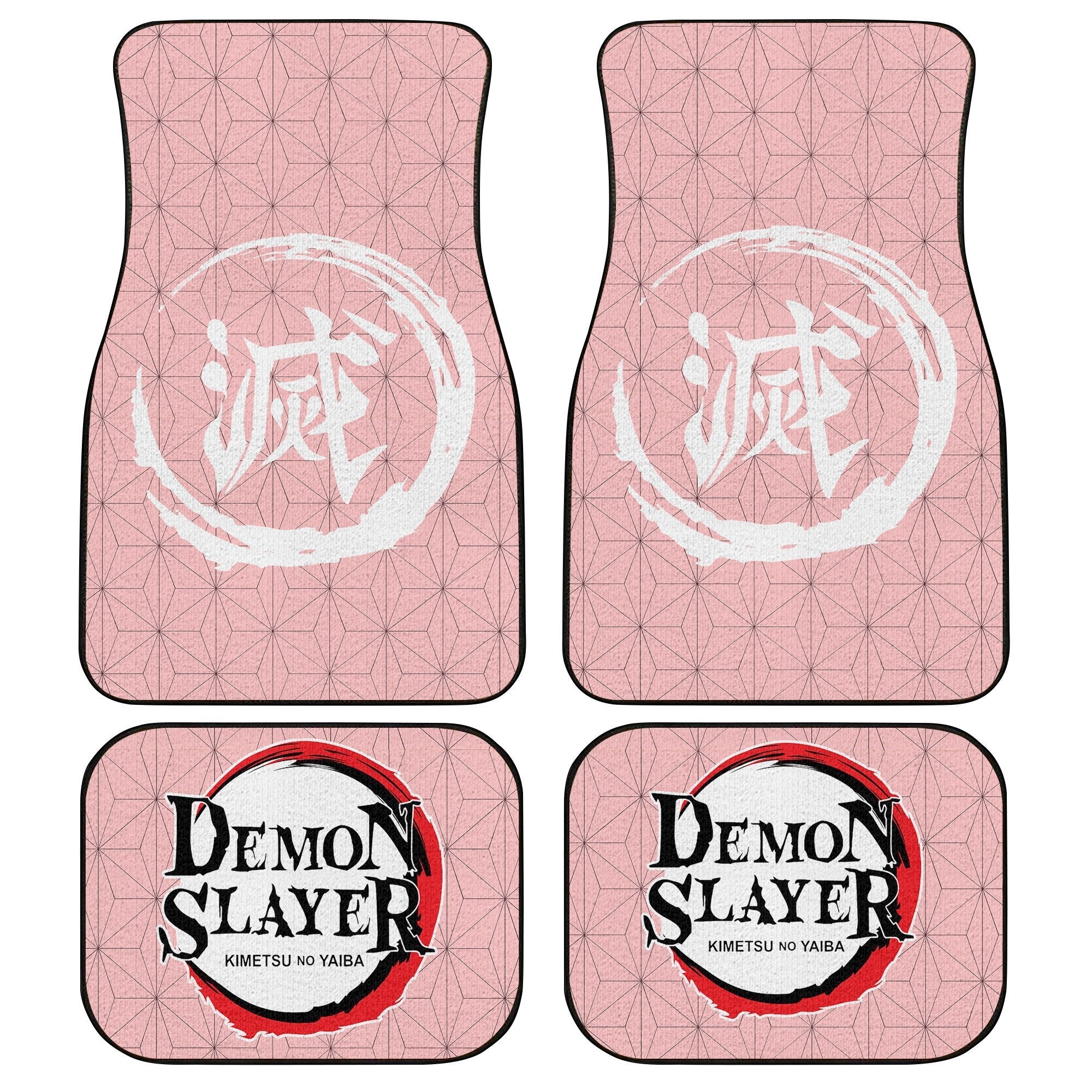 Demon Slayers Car Floor Mats Anime Nezuko Kamado Pattern Car Accessories