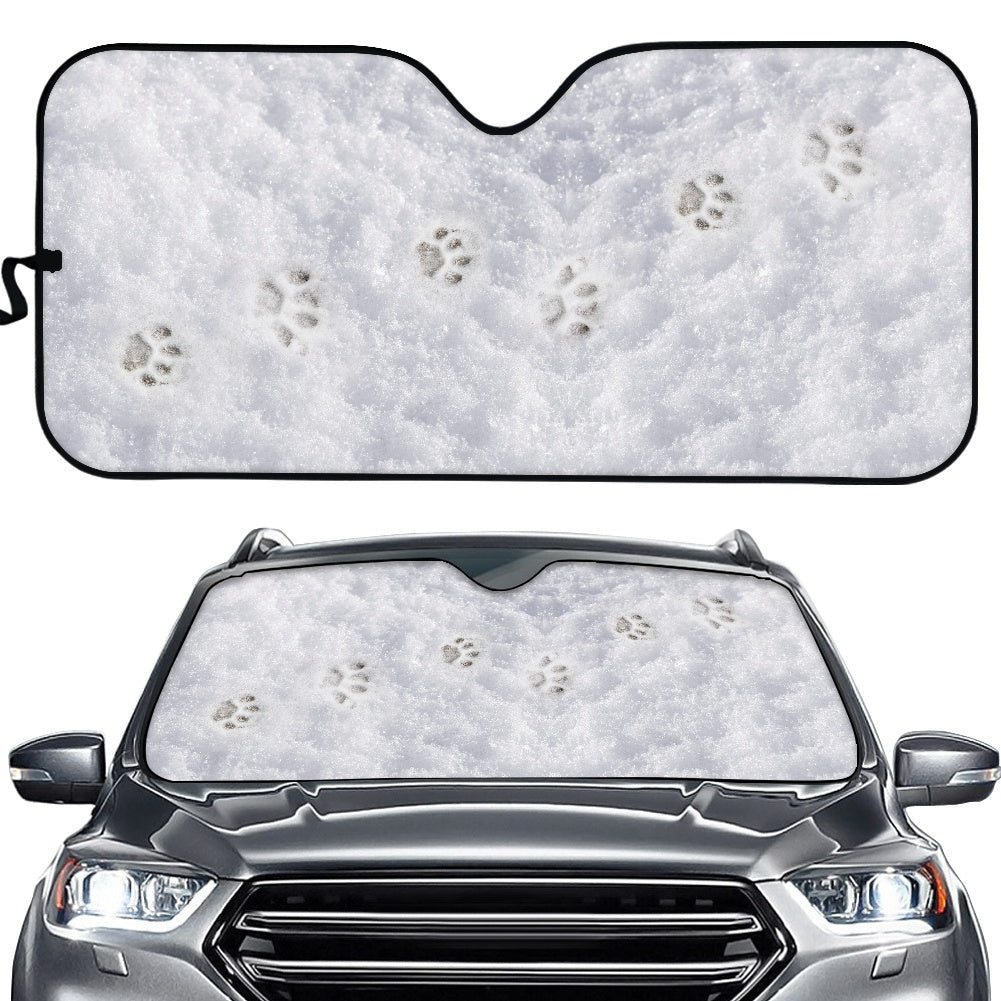 Snow Dog Paws Car Auto Sunshades