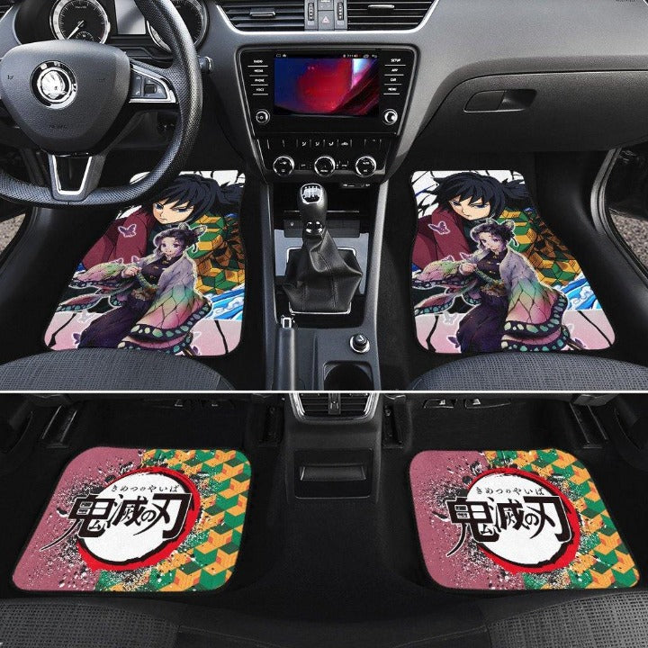 Demon Slayers Giyuu And Shinobu Car Floor Mats Anime Car Accessories