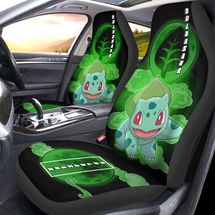 Custom Pokemon Bulbasaur Anime Car Seat Covers