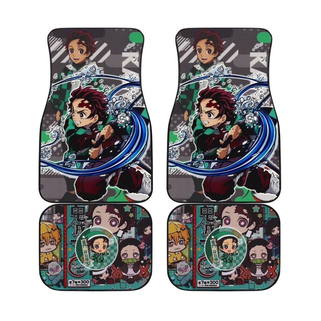 Demon Slayers Car Floor Mats Tanjiro Anime Car Accessories