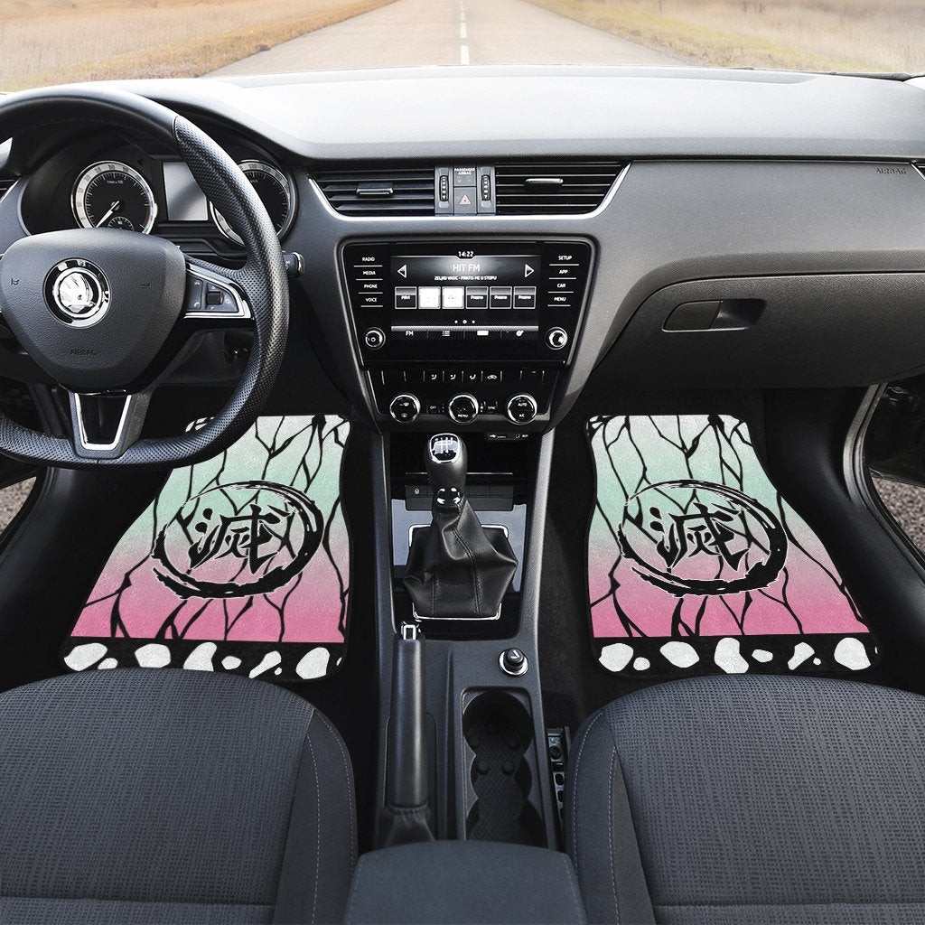 Demon Slayers Car Floor Mats Shinobu Kocho Pattern Kimetsu no Yaiba Car Accessories