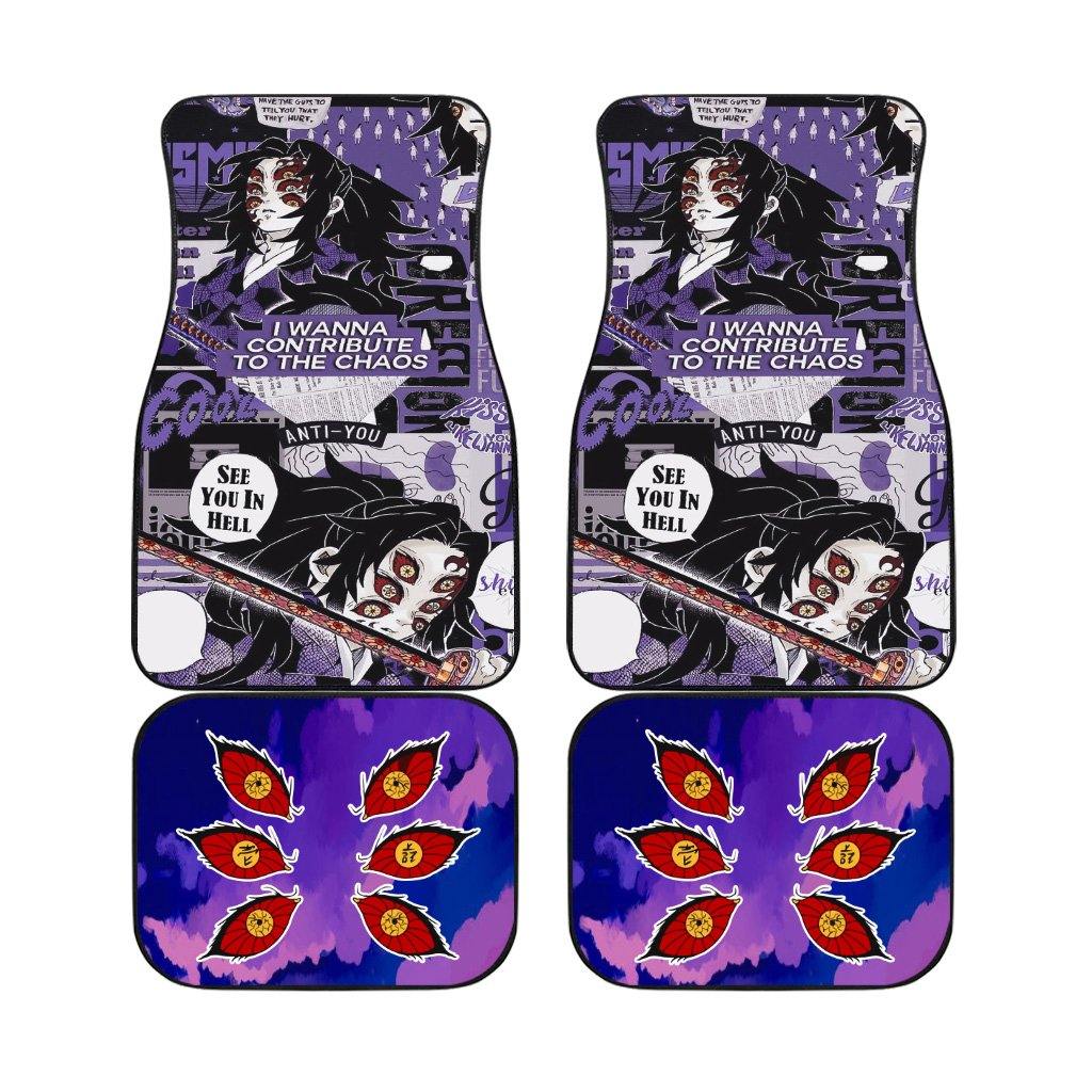 Kokushibo Car Floor Mats Demon Slayer Anime Car Accessories