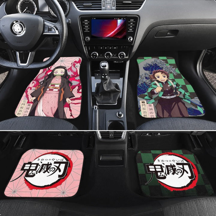 Tanjiro x Nezuko Car Floor Mats Demon Slayers Car Mats Anime Car Decoration Car Accessories