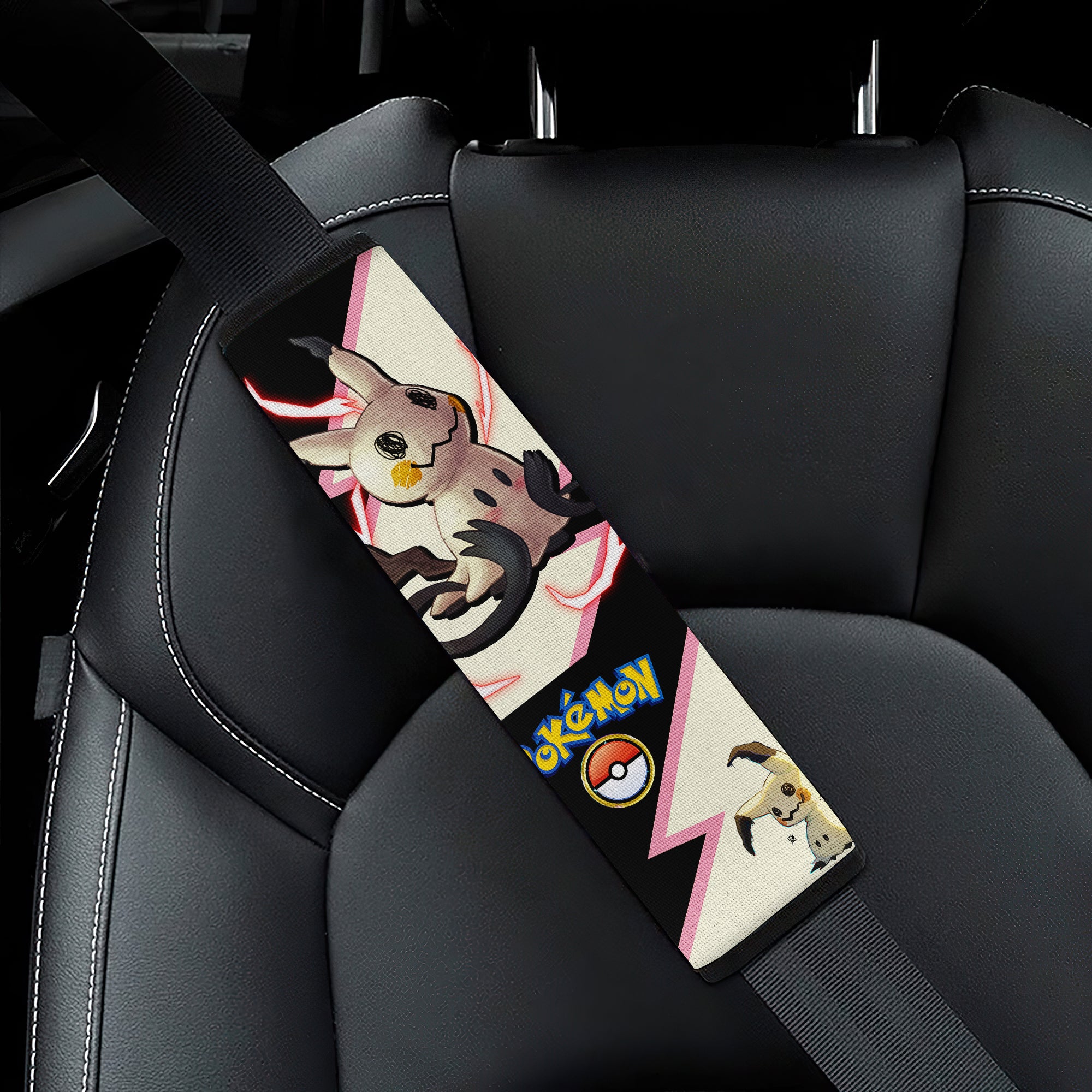 Mimikyu car seat belt covers Anime Pokemon Custom Car Accessories