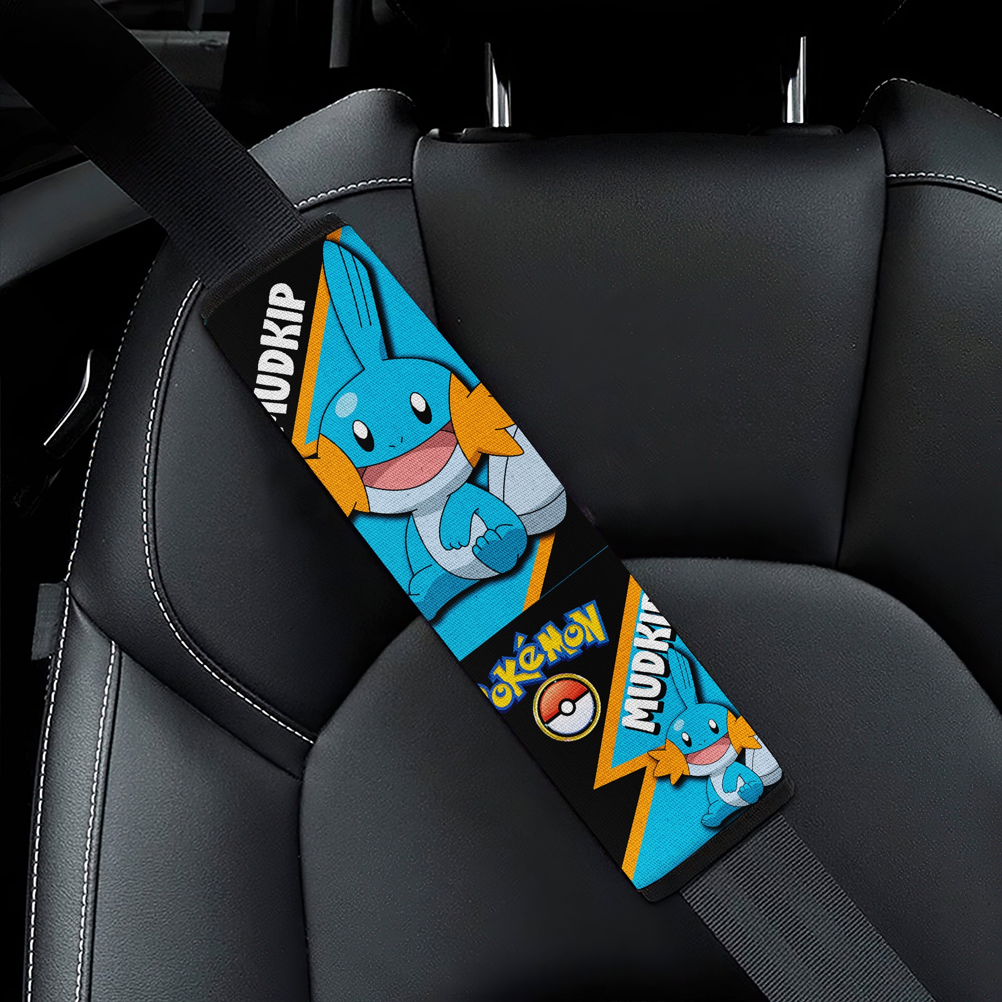 Mudkip car seat belt covers Anime Pokemon Custom Car Accessories