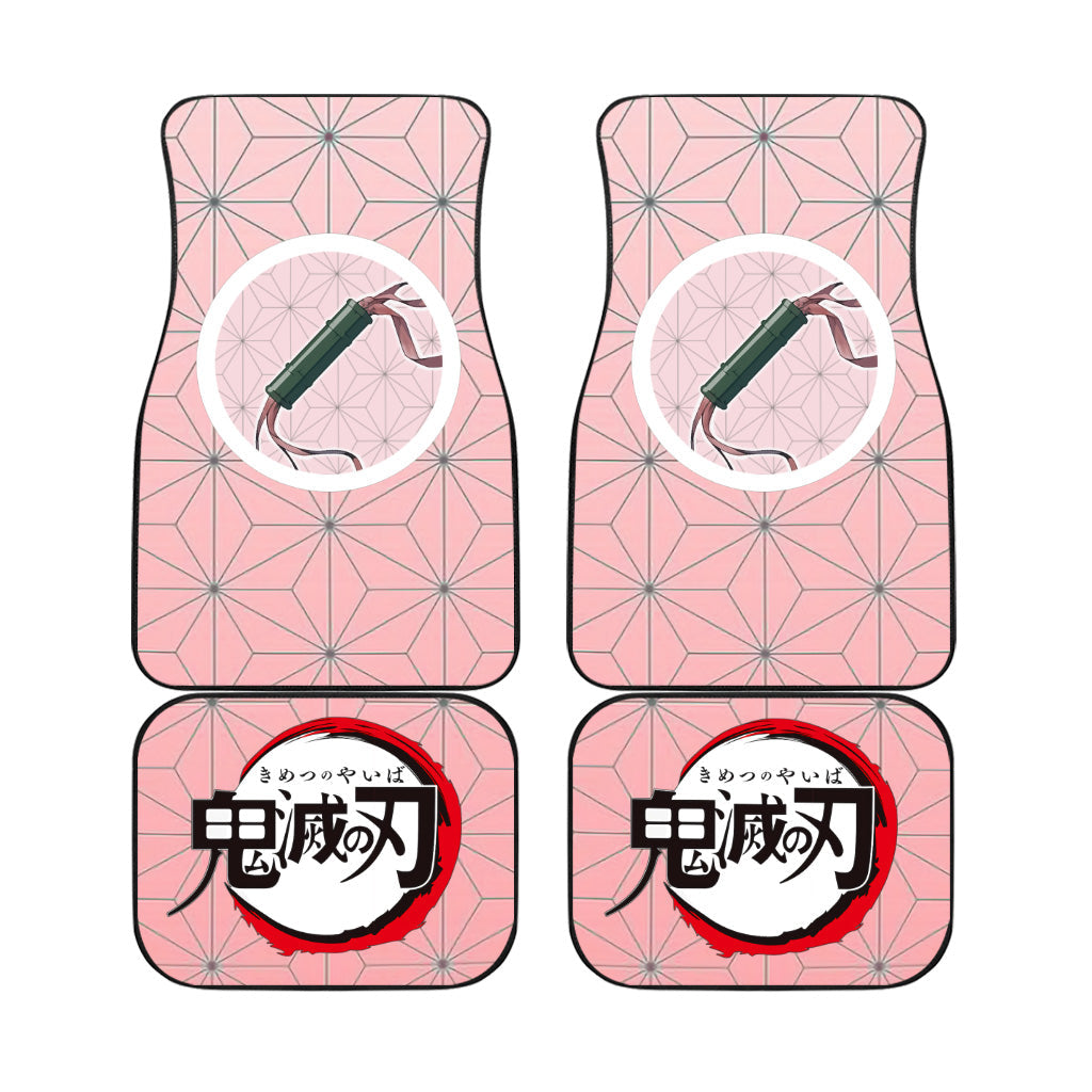 Custom Nezuko Demon Slayers Car Floor Mats Anime Car Accessories