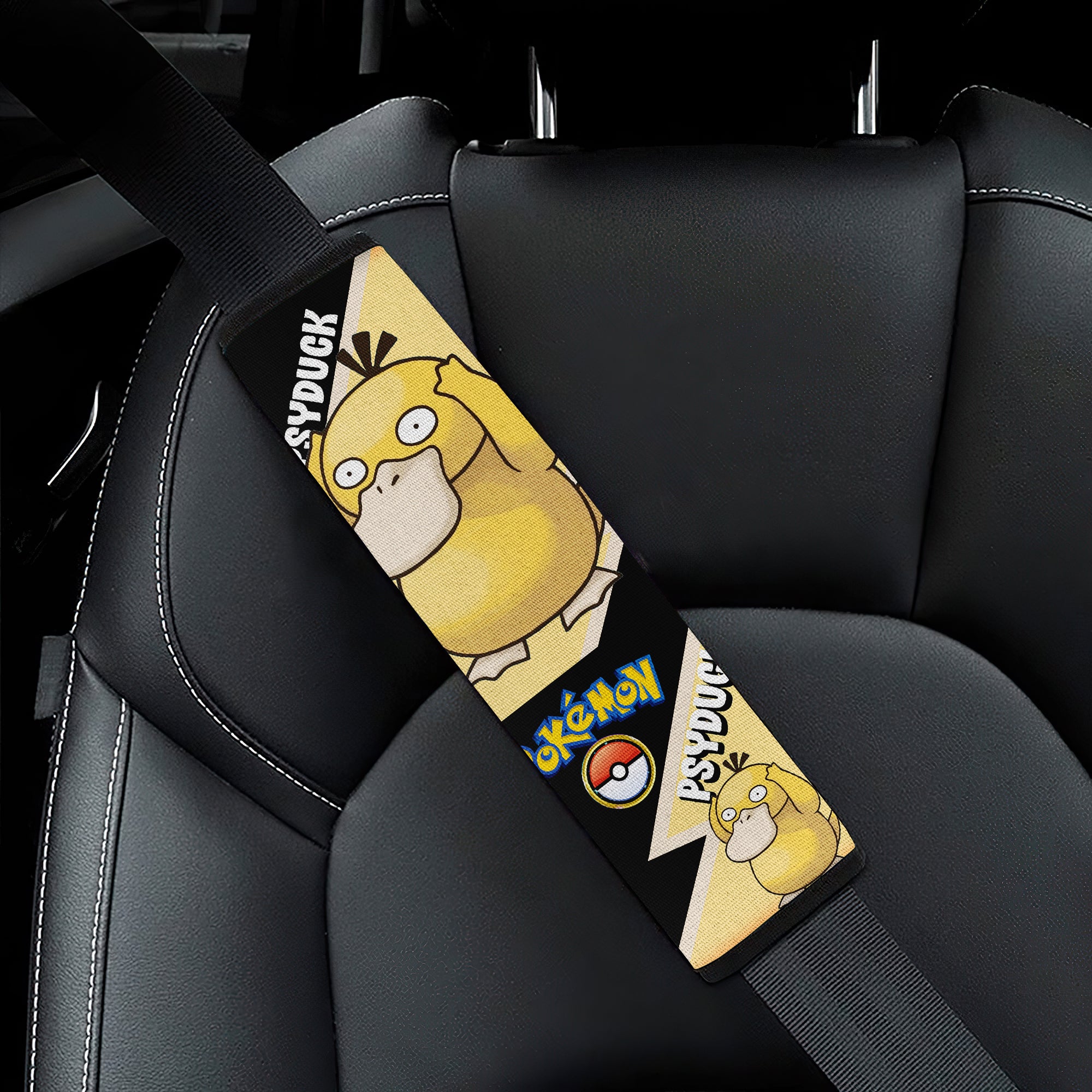 Psyduck car seat belt covers Anime Pokemon Custom Car Accessories