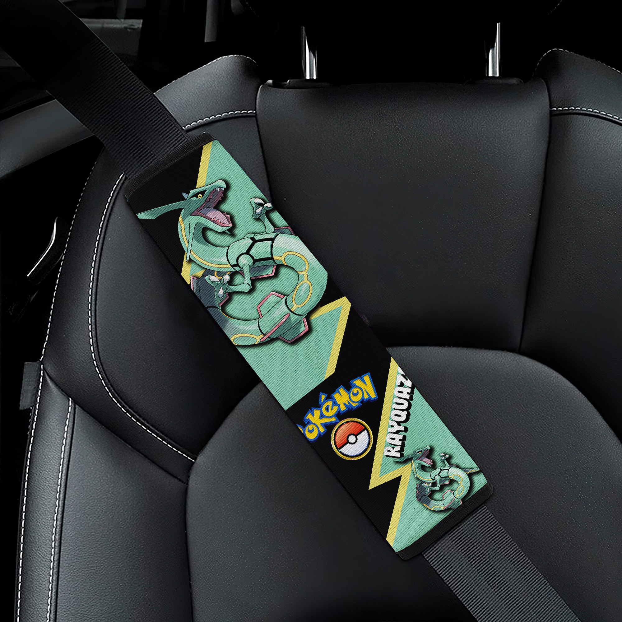 Rayquaza car seat belt covers Anime Pokemon Custom Car Accessories