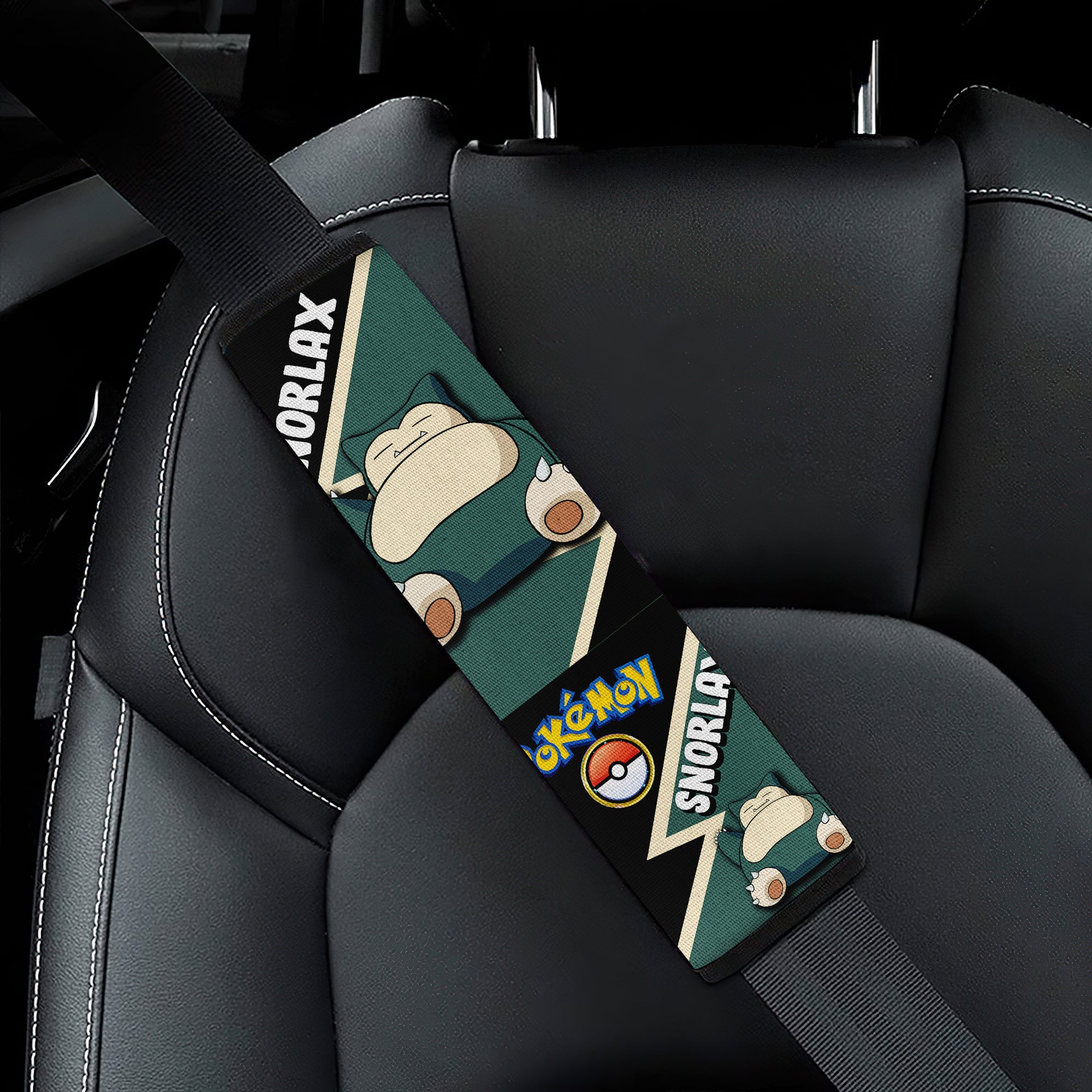 Snorlax car seat belt covers Anime Pokemon Custom Car Accessories