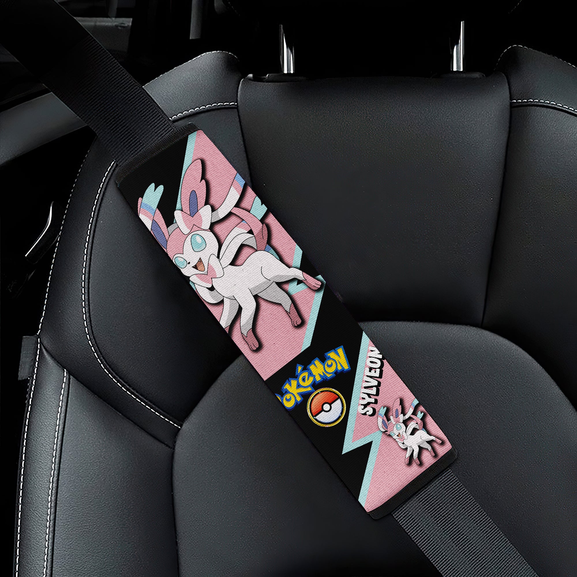 Sylveon car seat belt covers Anime Pokemon Custom Car Accessories
