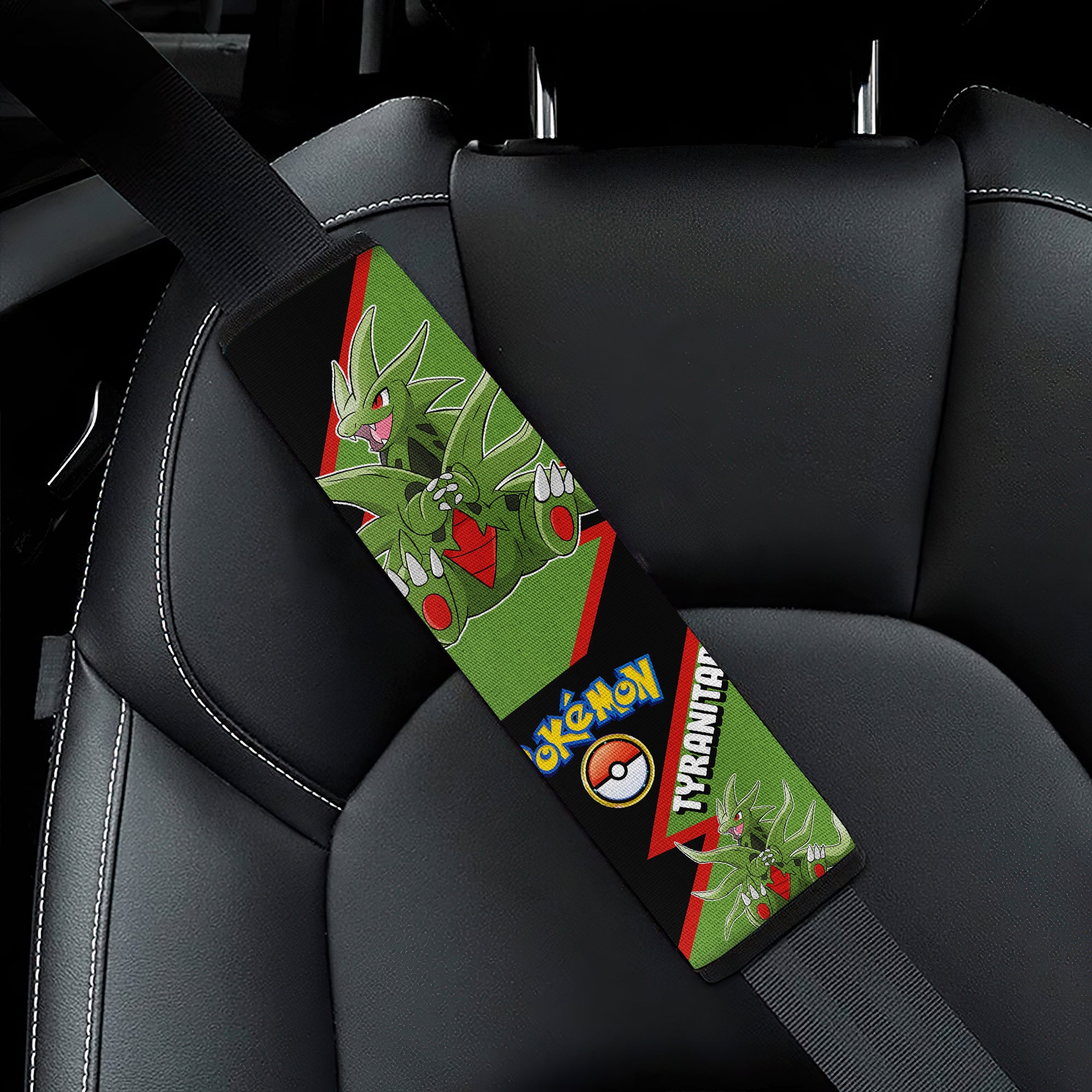 Tyranitar car seat belt covers Anime Pokemon Custom Car Accessories