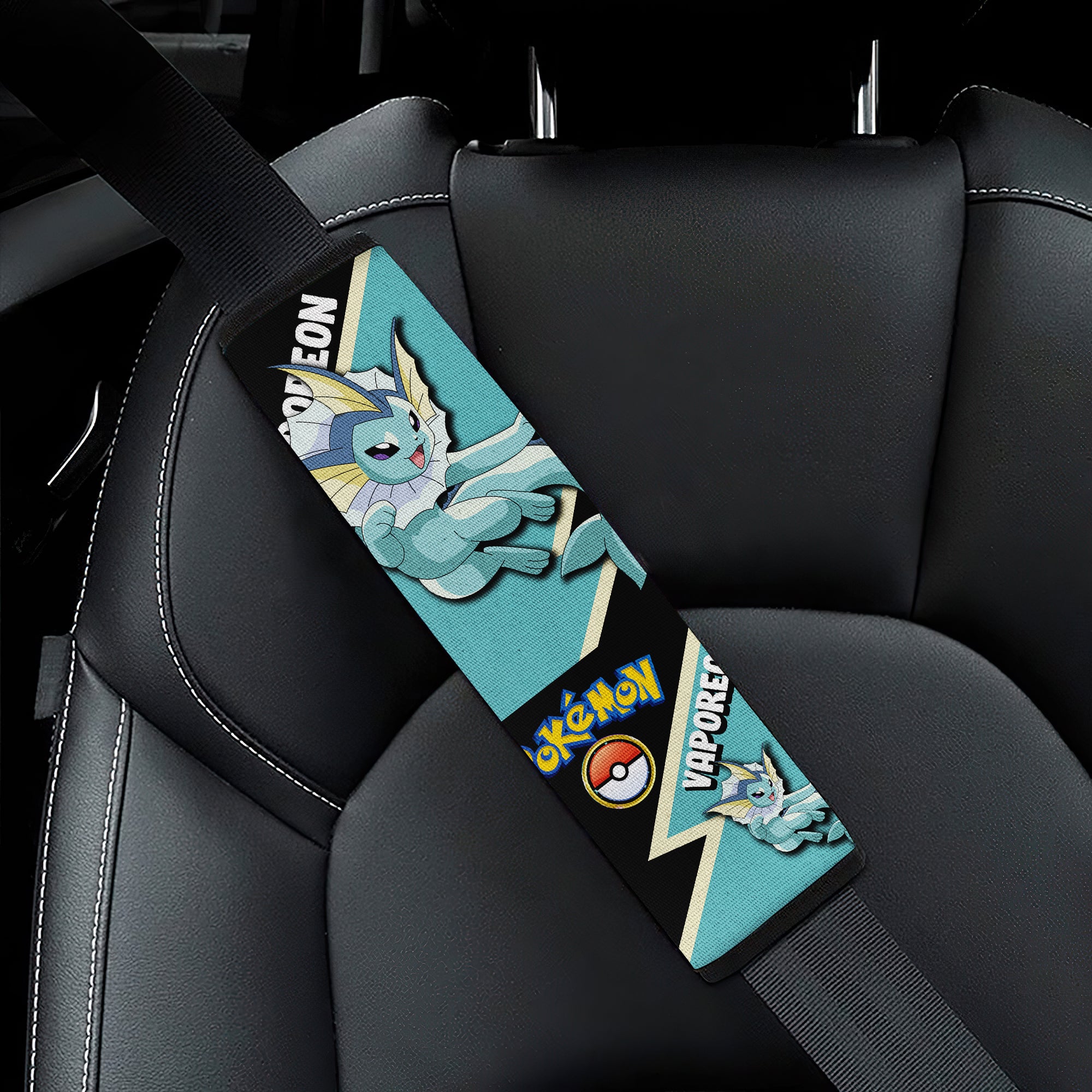 Vaporeon car seat belt covers Anime Pokemon Custom Car Accessories