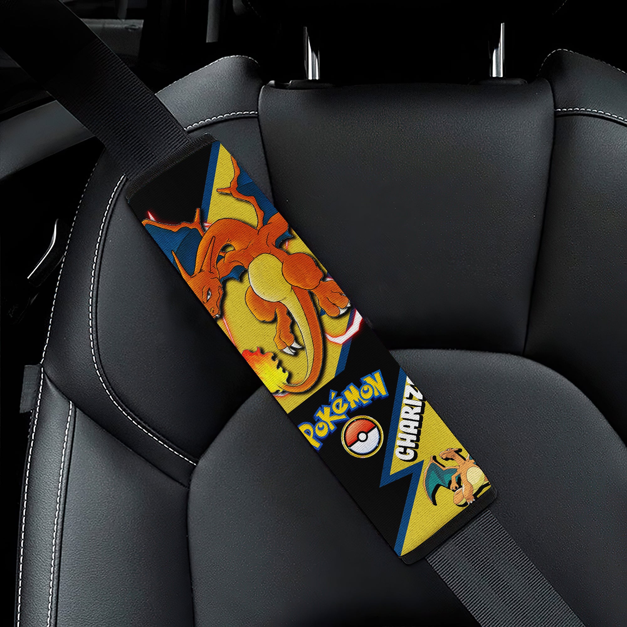 Charizard car seat belt covers Anime Pokemon Custom Car Accessories