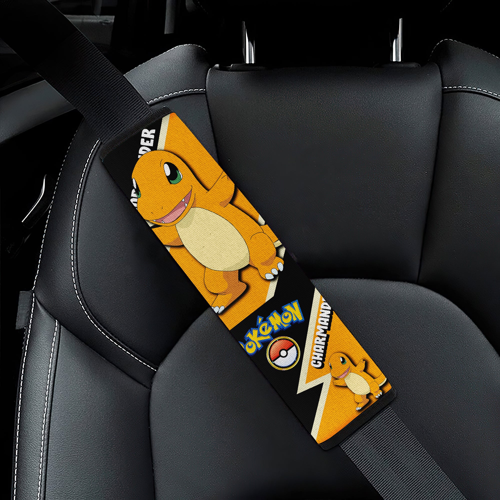 Charmander car seat belt covers Anime Pokemon Custom Car Accessories