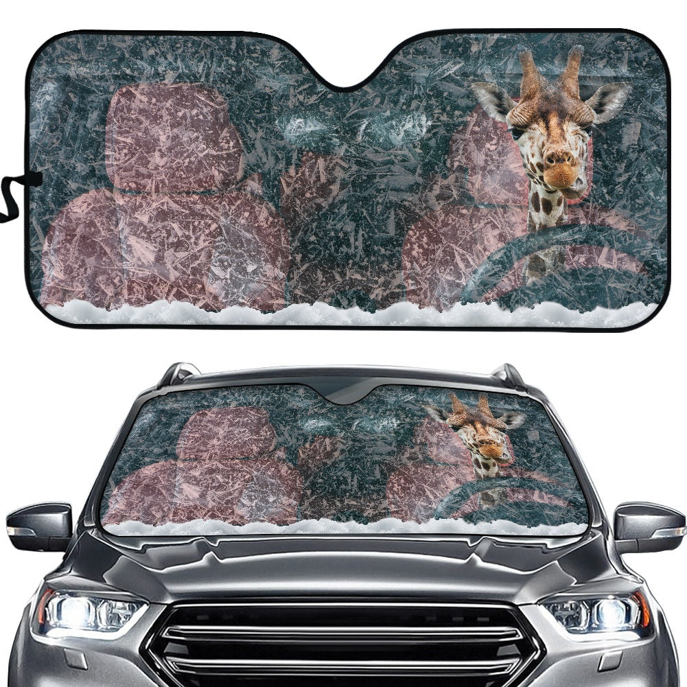 Cold Giraffe Car Auto Sunshades