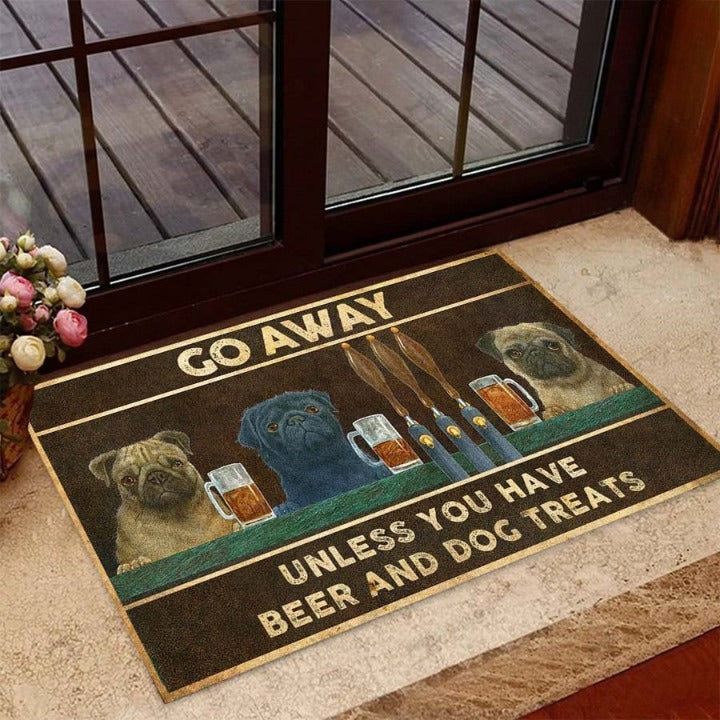 Go Away Unless You Have Beer And Dog Treats Door Mats Home Decor