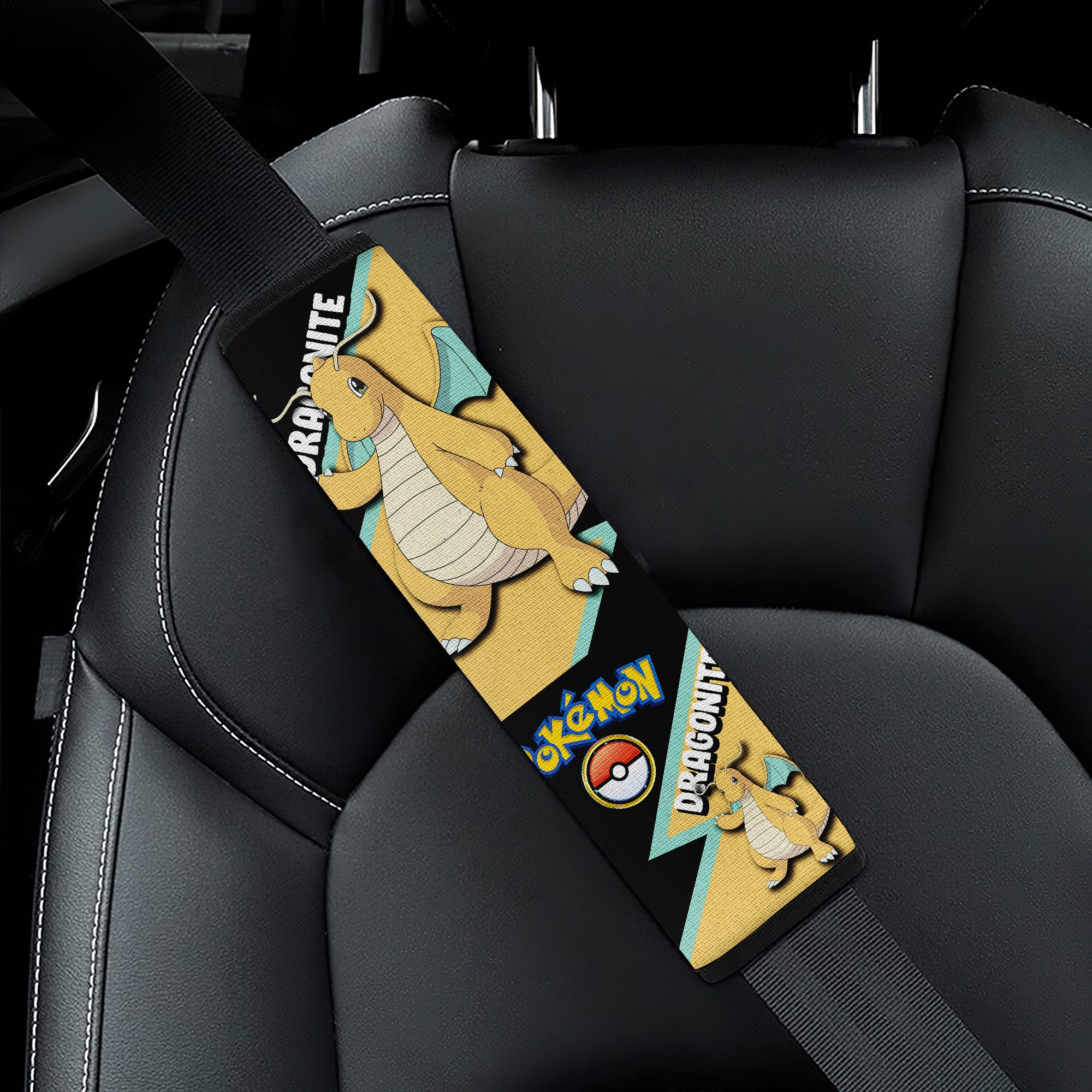 Dragonite car seat belt covers Anime Pokemon Custom Car Accessories