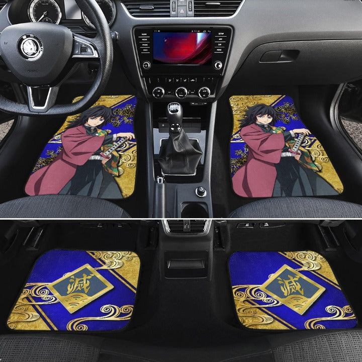 Demon Slayer Giyu Tomioka Car Floor Mats Anime Car Accessories