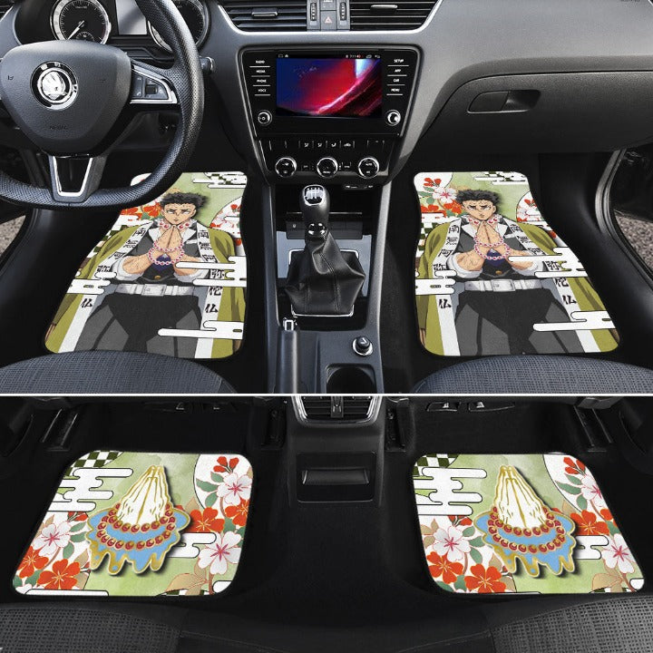 Gyomei Himejima Car Floor Mats Custom Demon Slayer Anime Car Accessories