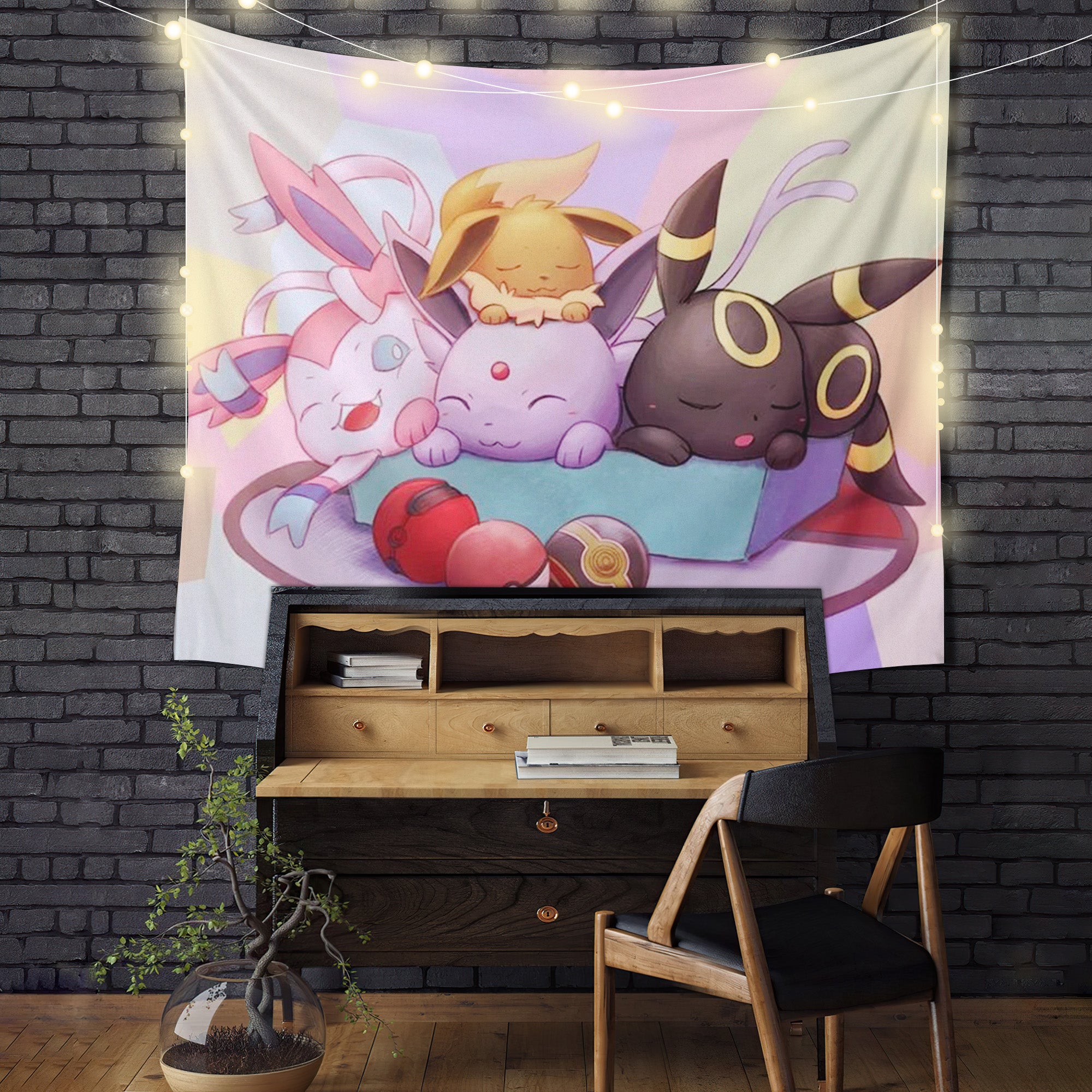 Cute Eevee Evolution Pokemon Tapestry Room Decor