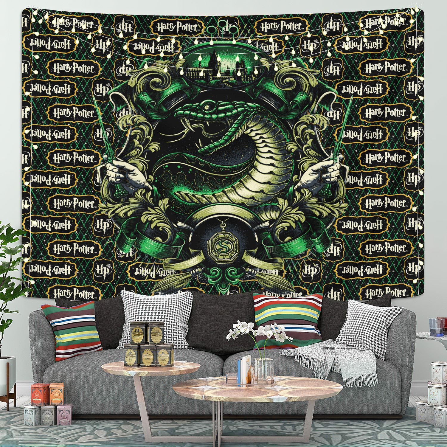 Harry Potter Slytherin Style 1 Tapestry Room Decor