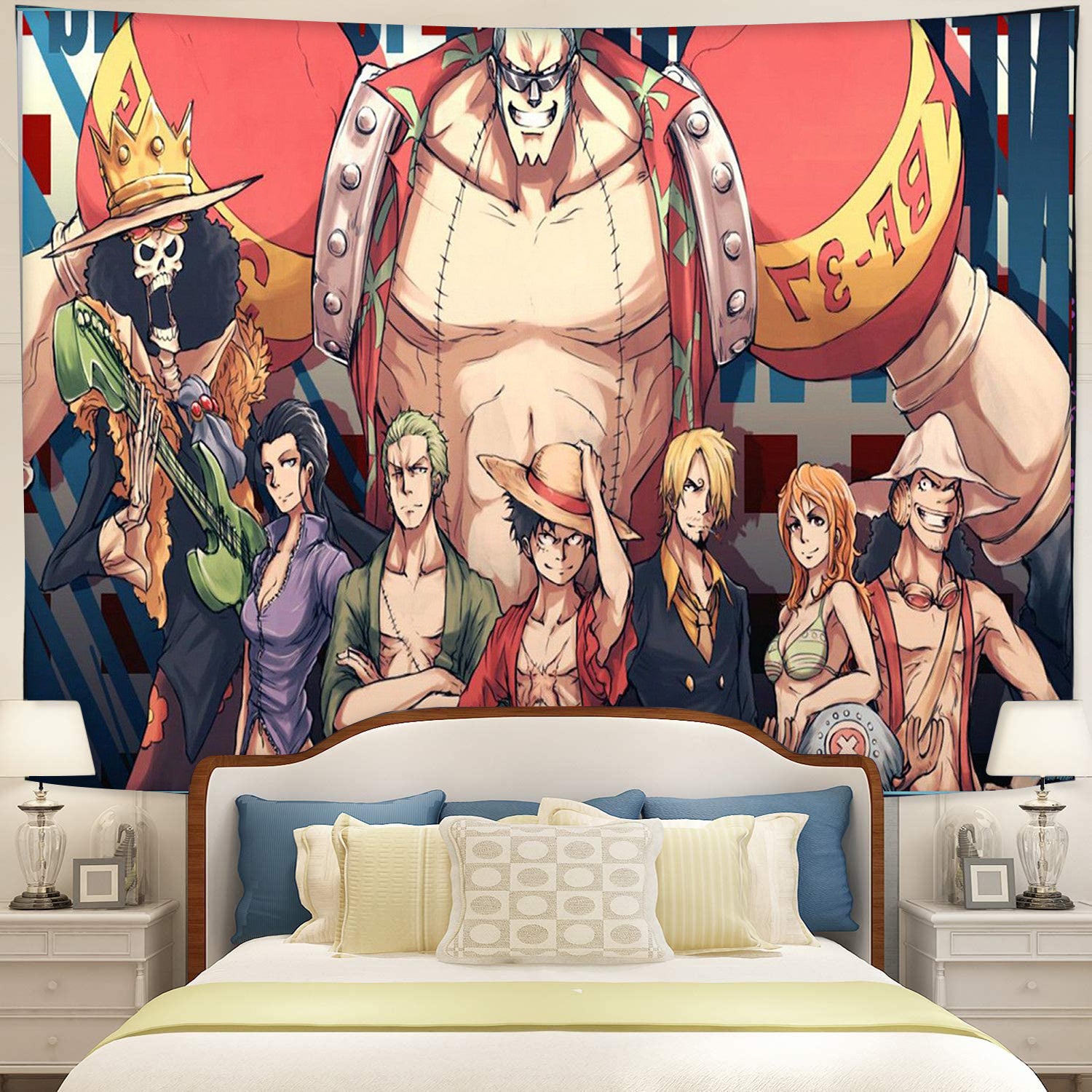 One Piece Characters Tapestry Room Decor