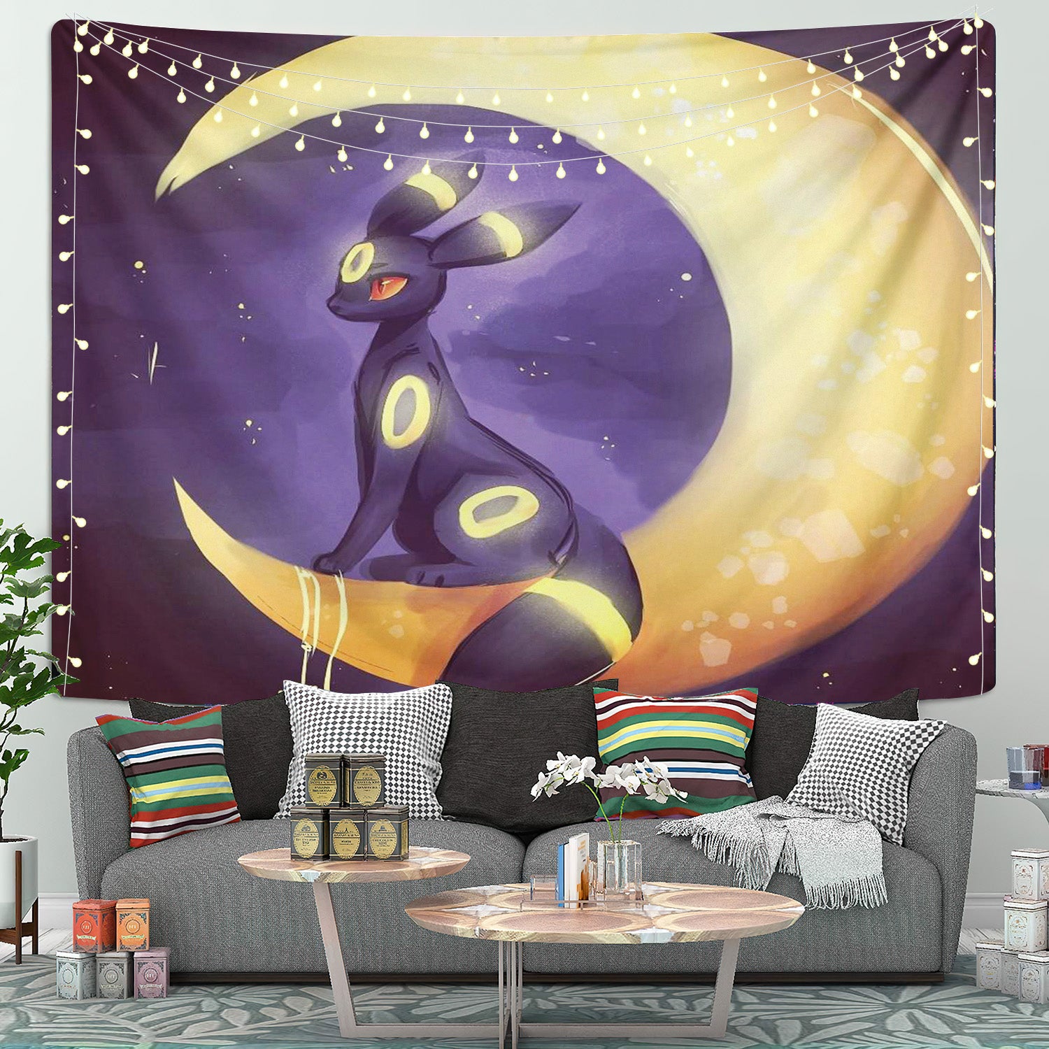 Pokemon Umbreon Moon 1 Tapestry Room Decor