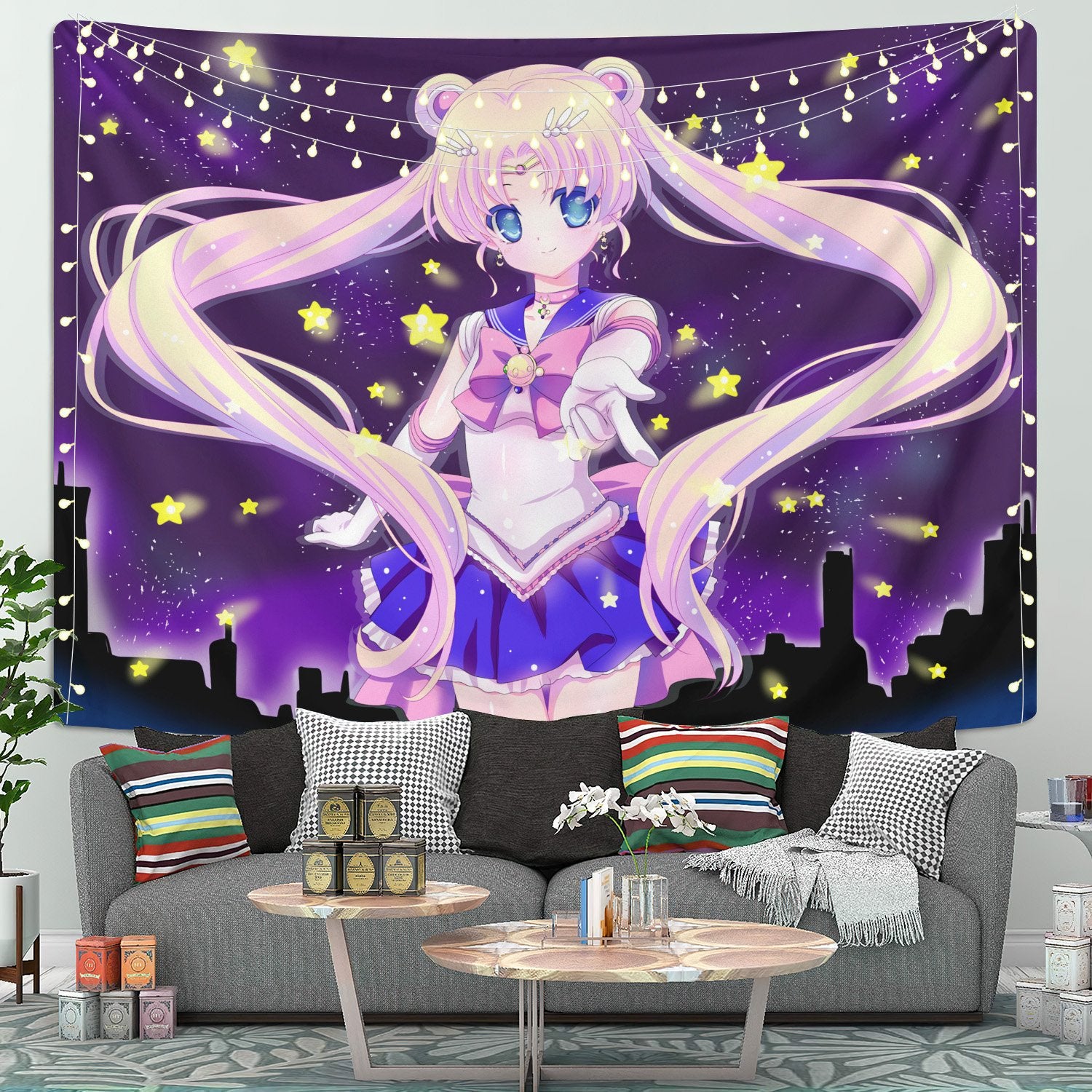 Sailor Moon Anime Girl Tapestry Room Decor