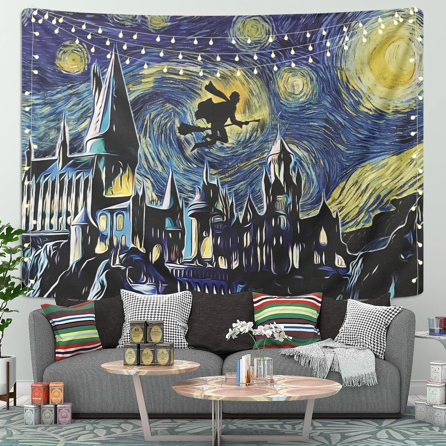 Starry Night Harry Potter Tapestry Room Decor