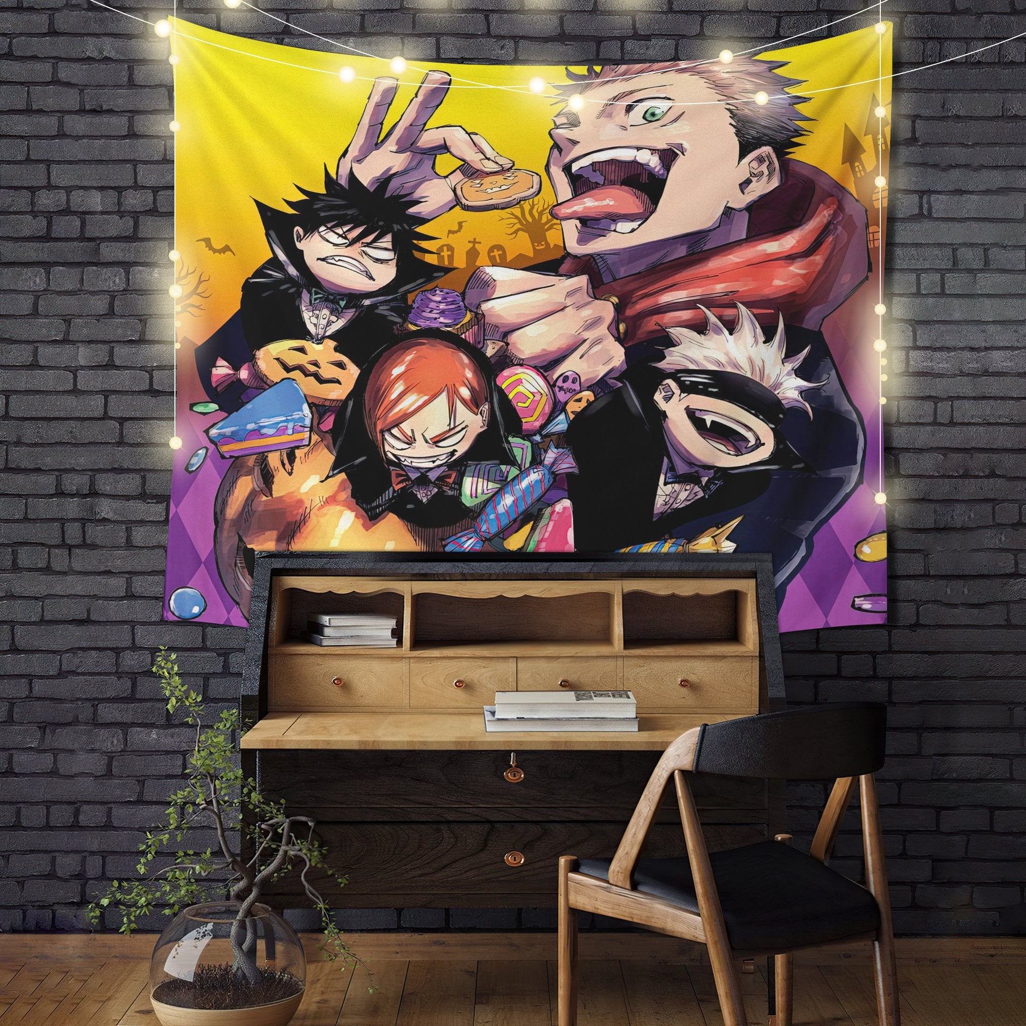 Characters From Jujutsu Kaisen Tapestry Room Decor
