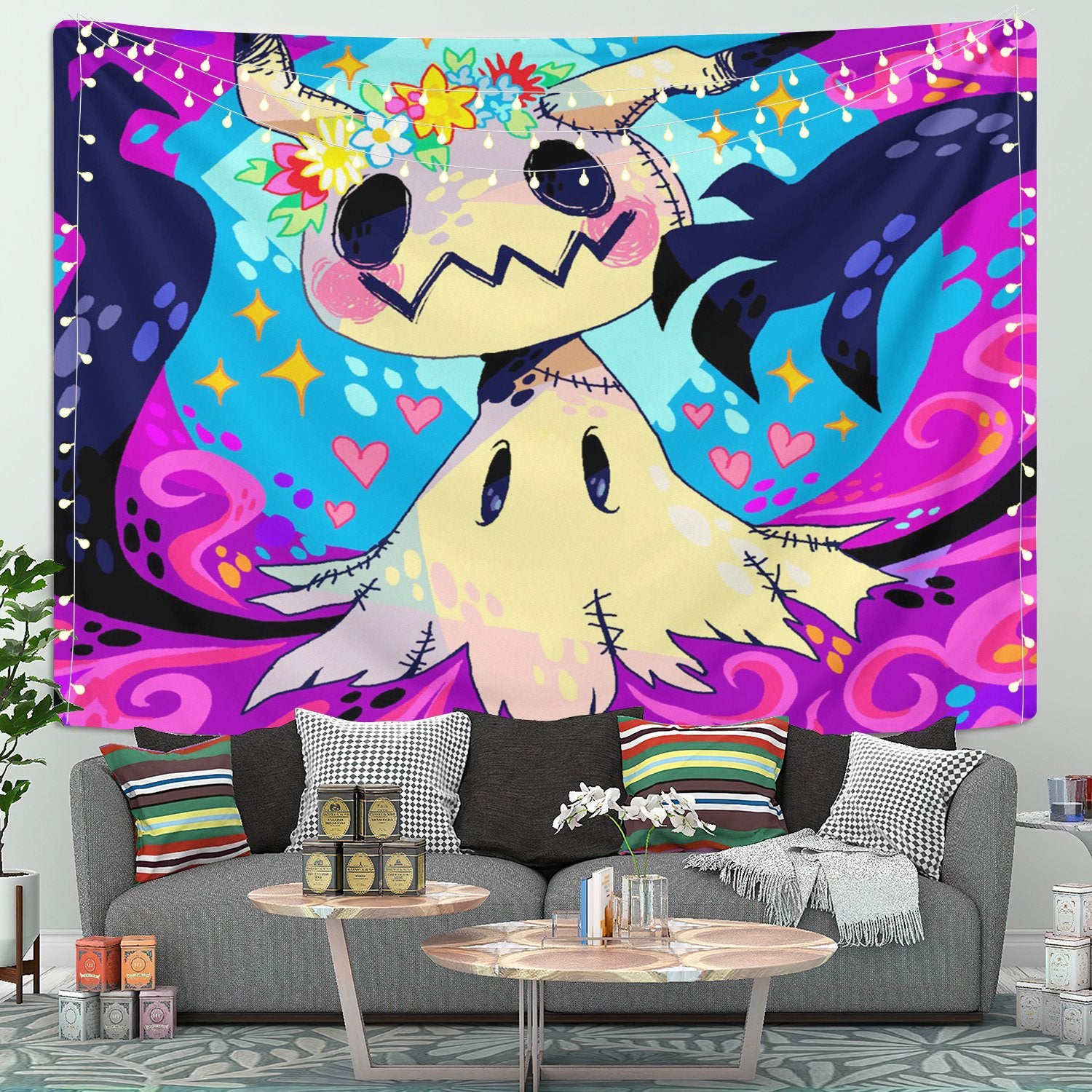Mimikyu Pokemon Tapestry Room Decor