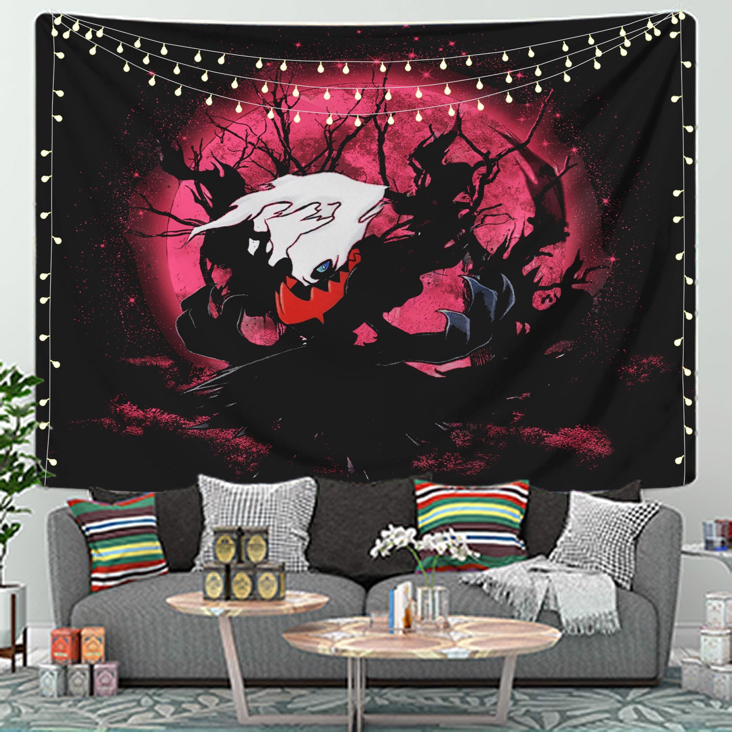 Darkrai Pokemon Ghost Moonlight Tapestry Room Decor