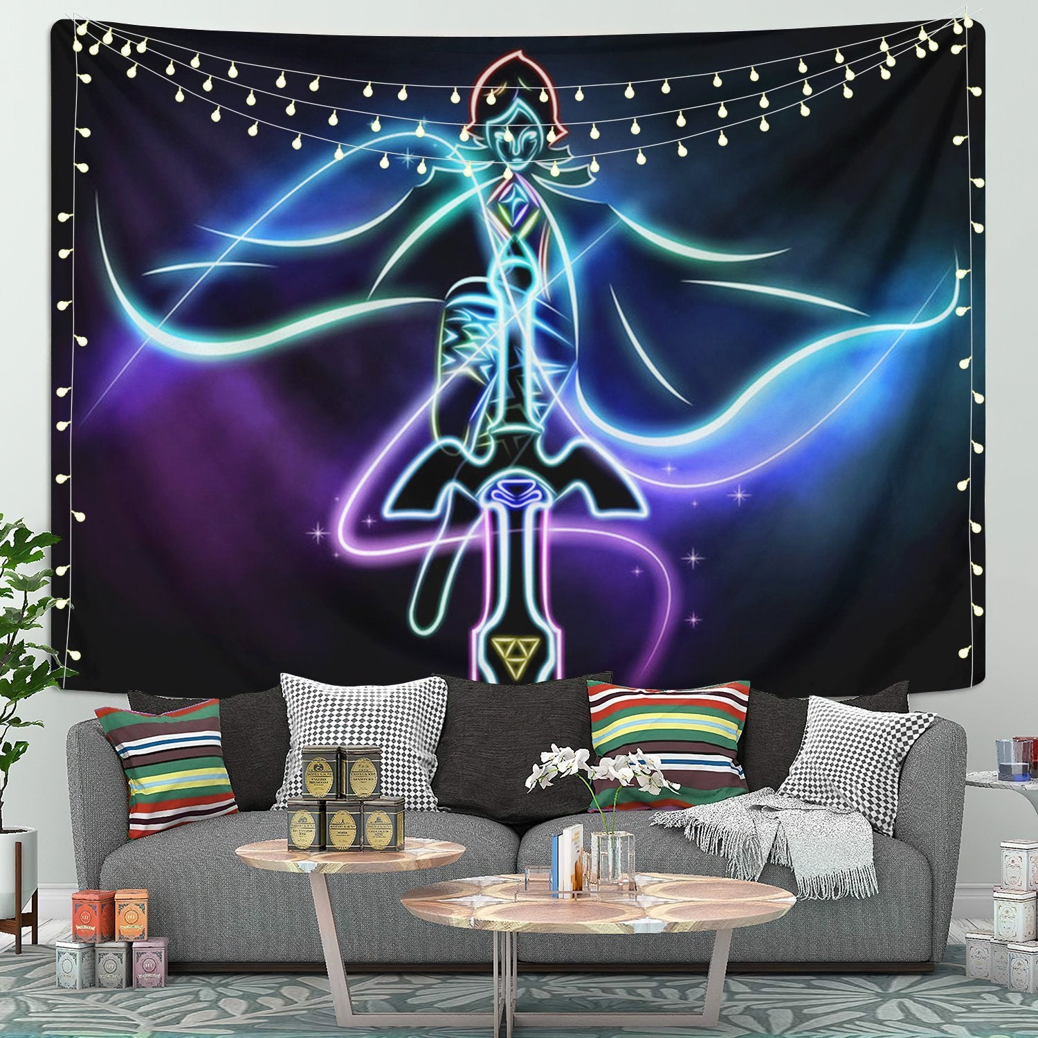 Fee And The Master Sword The Legend Of Zelda Tapestry Room Decor