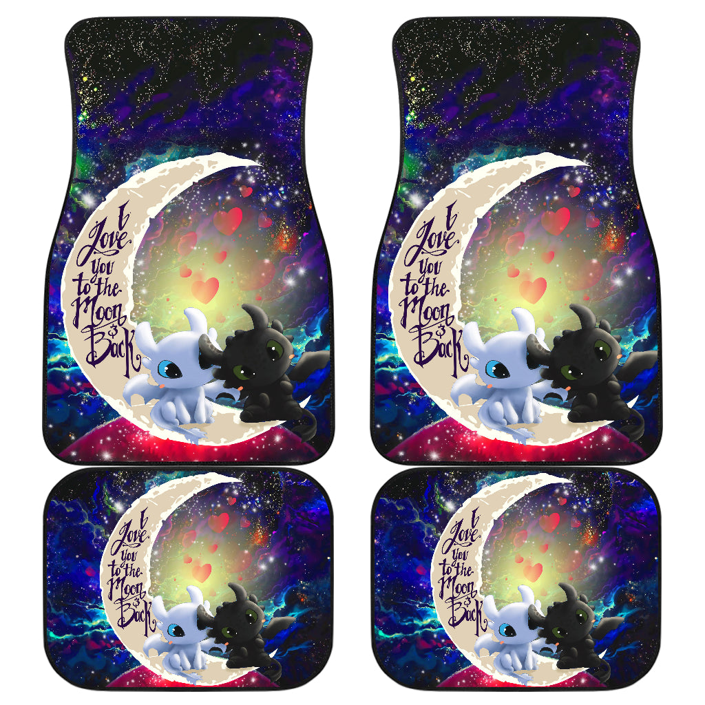 Toothless Light Fury Night Fury Love You To The Moon Galaxy Car Mats