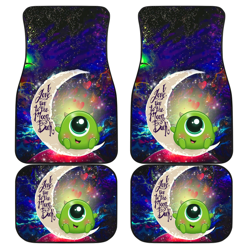 Cute Mike Monster Inc Love You To The Moon Galaxy Car Mats