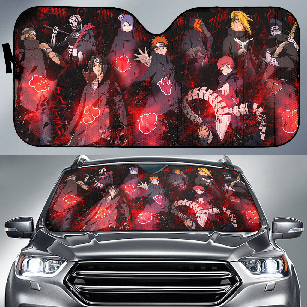 Akatsuki Naruto Anime Car Auto Sunshades
