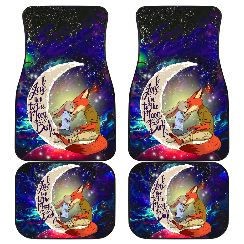 Fox Couple Love You To The Moon Galaxy Car Mats