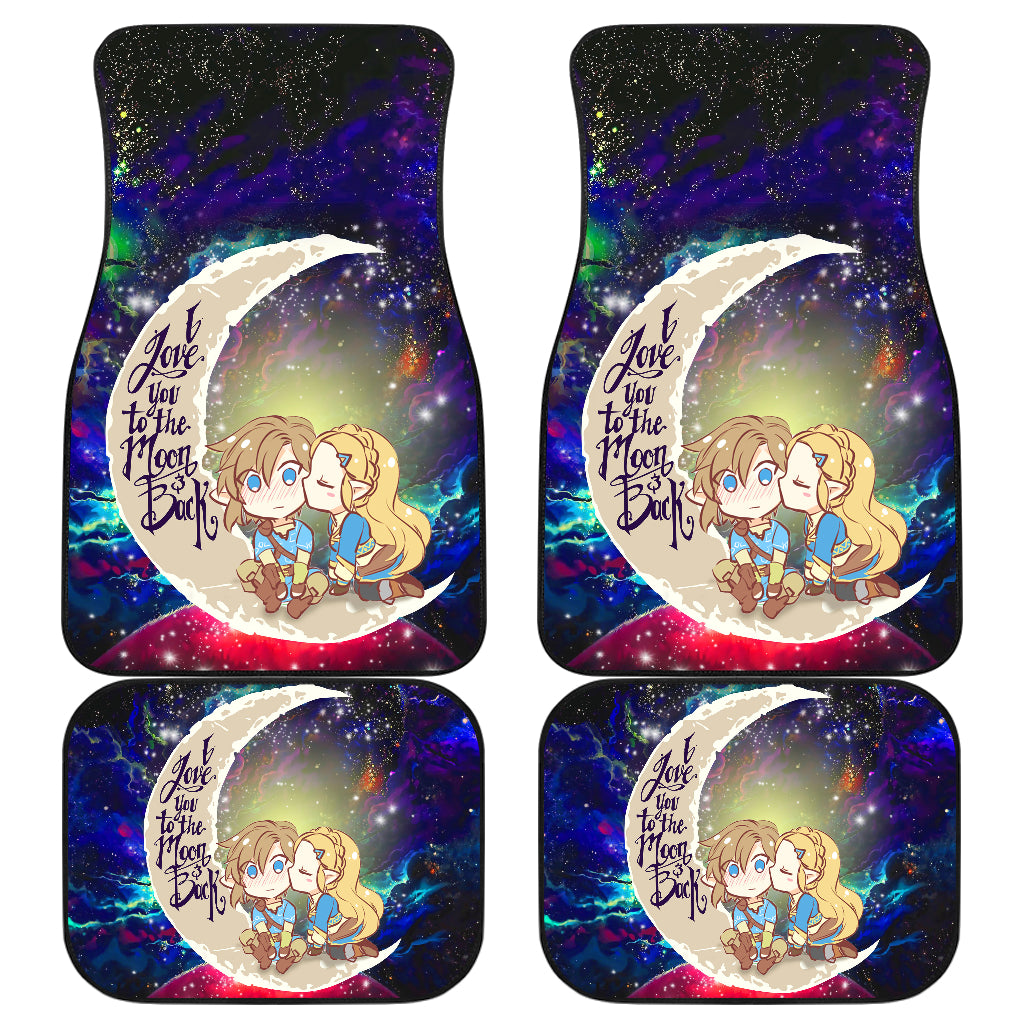 Legend Of Zelda Couple Chibi Couple Love You To The Moon Galaxy Car Mats