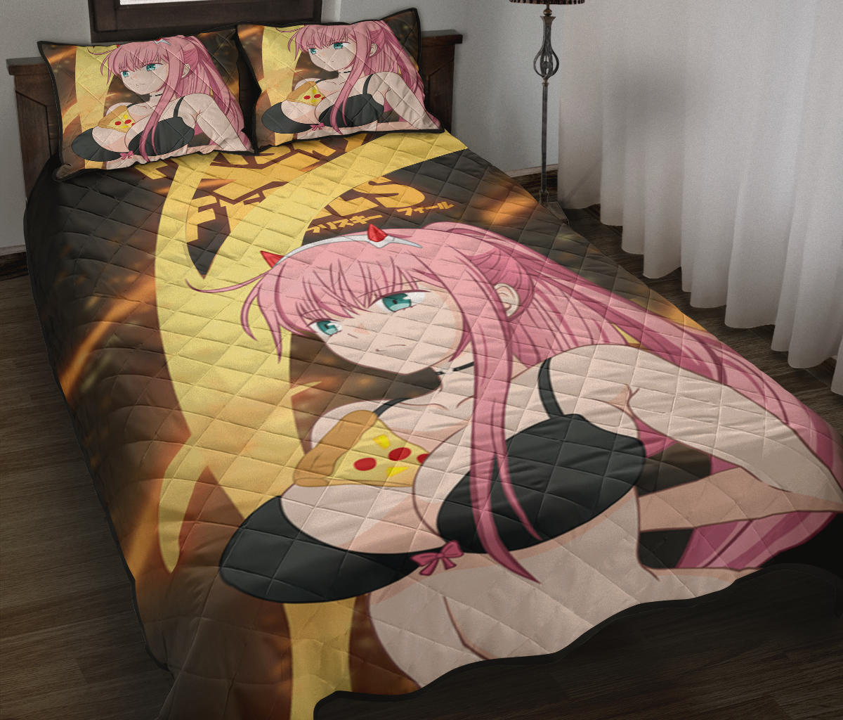 Zero Two Anime Girl Quilt Bed Sets