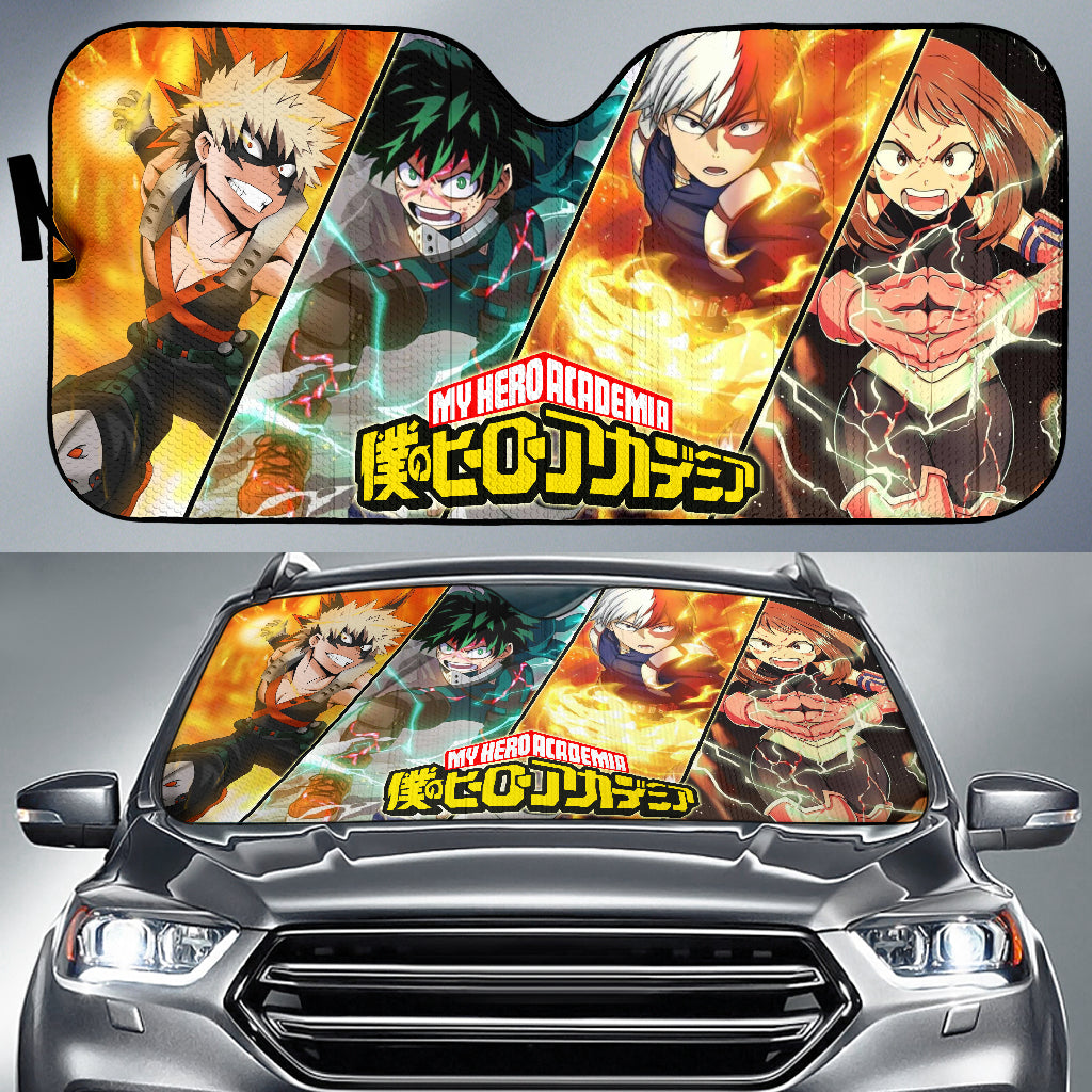 Cool Art My Hero Academi Anime Car Auto Sunshades