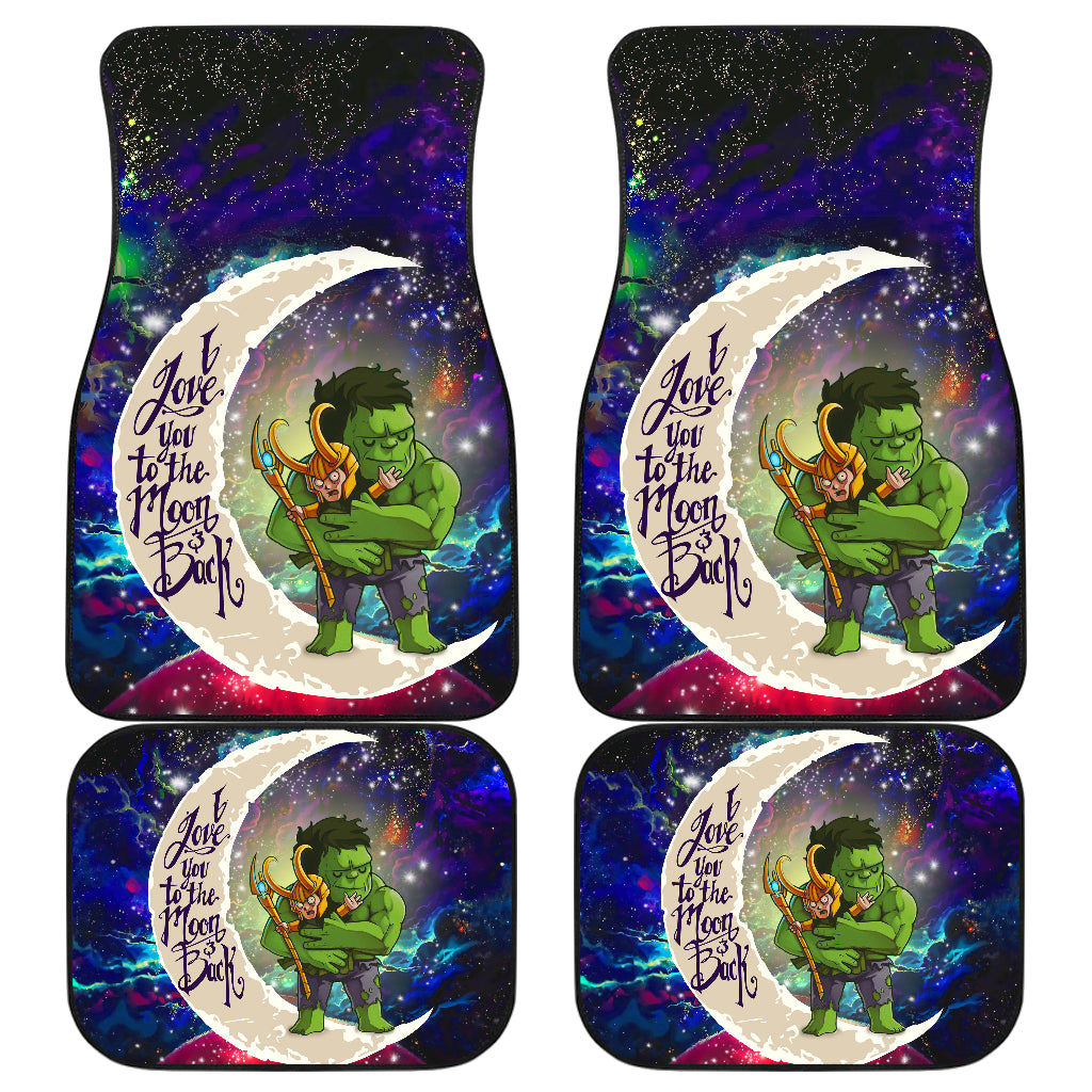 Hulk And Loki Love You To The Moon Galaxy Car Mats