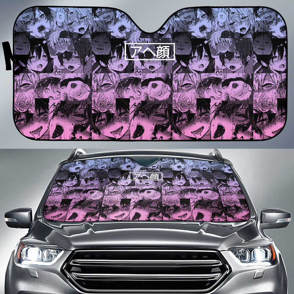 Custom Anime Ahegao Girls Car Auto Sunshades