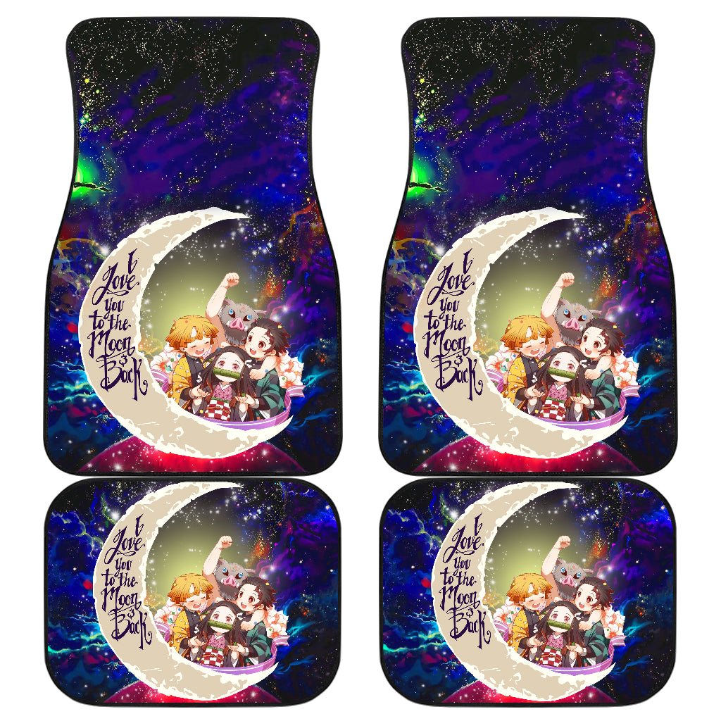 Demond Slayer Team Love You To The Moon Galaxy Car Mats