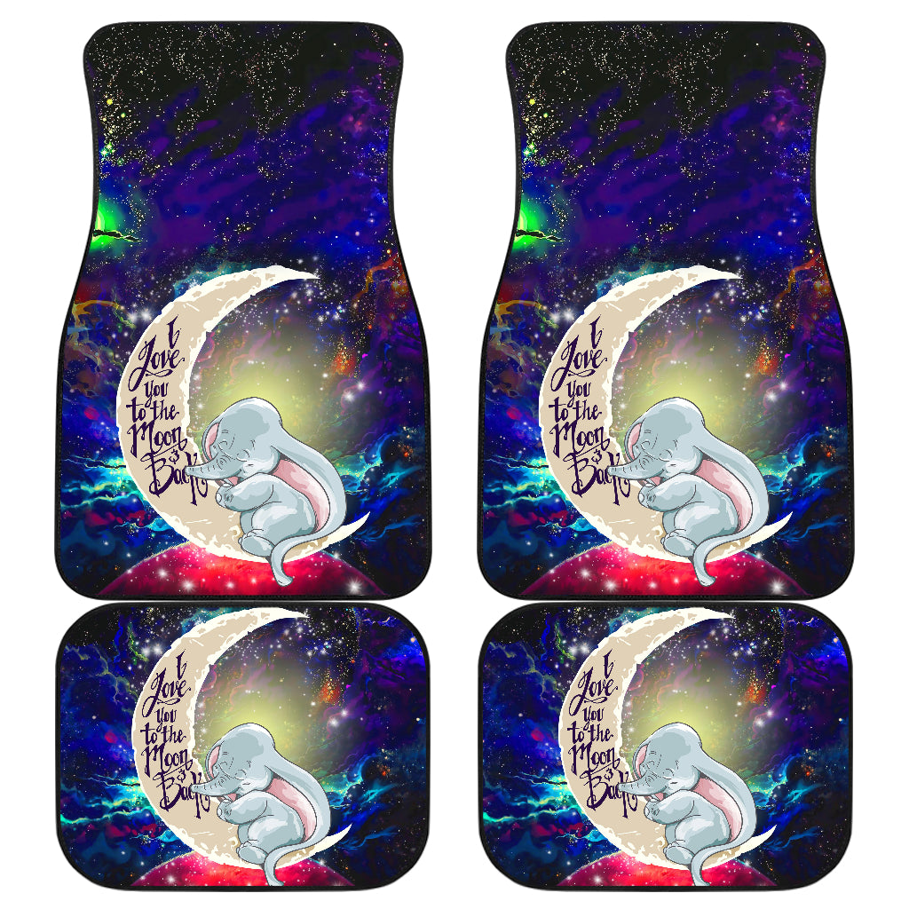 Dumbo Elephant Love You To The Moon Galaxy Car Mats