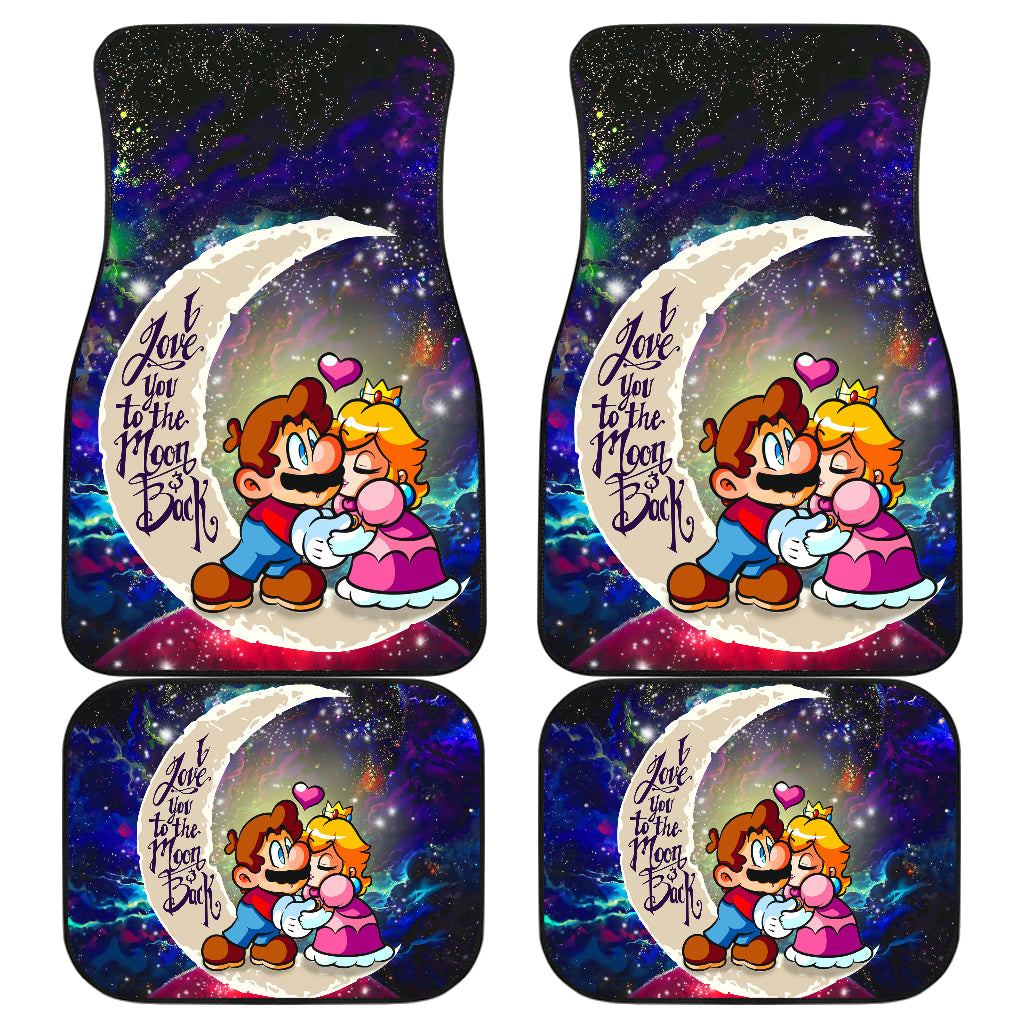 Mario Couple Love You To The Moon Galaxy Car Mats