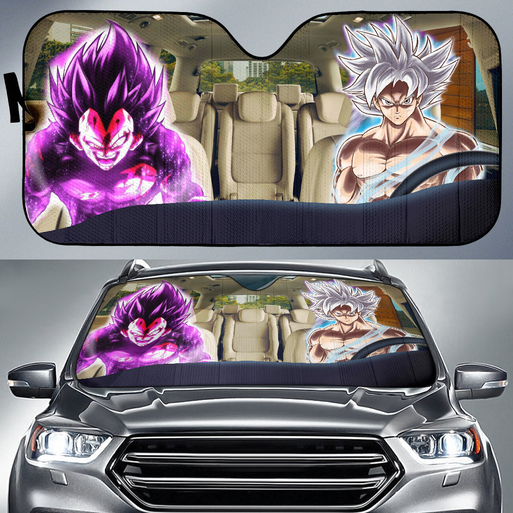 Dragon Ball Goku Ultra Instinct And Vegeta Ultra Ego Car Auto Sunshades